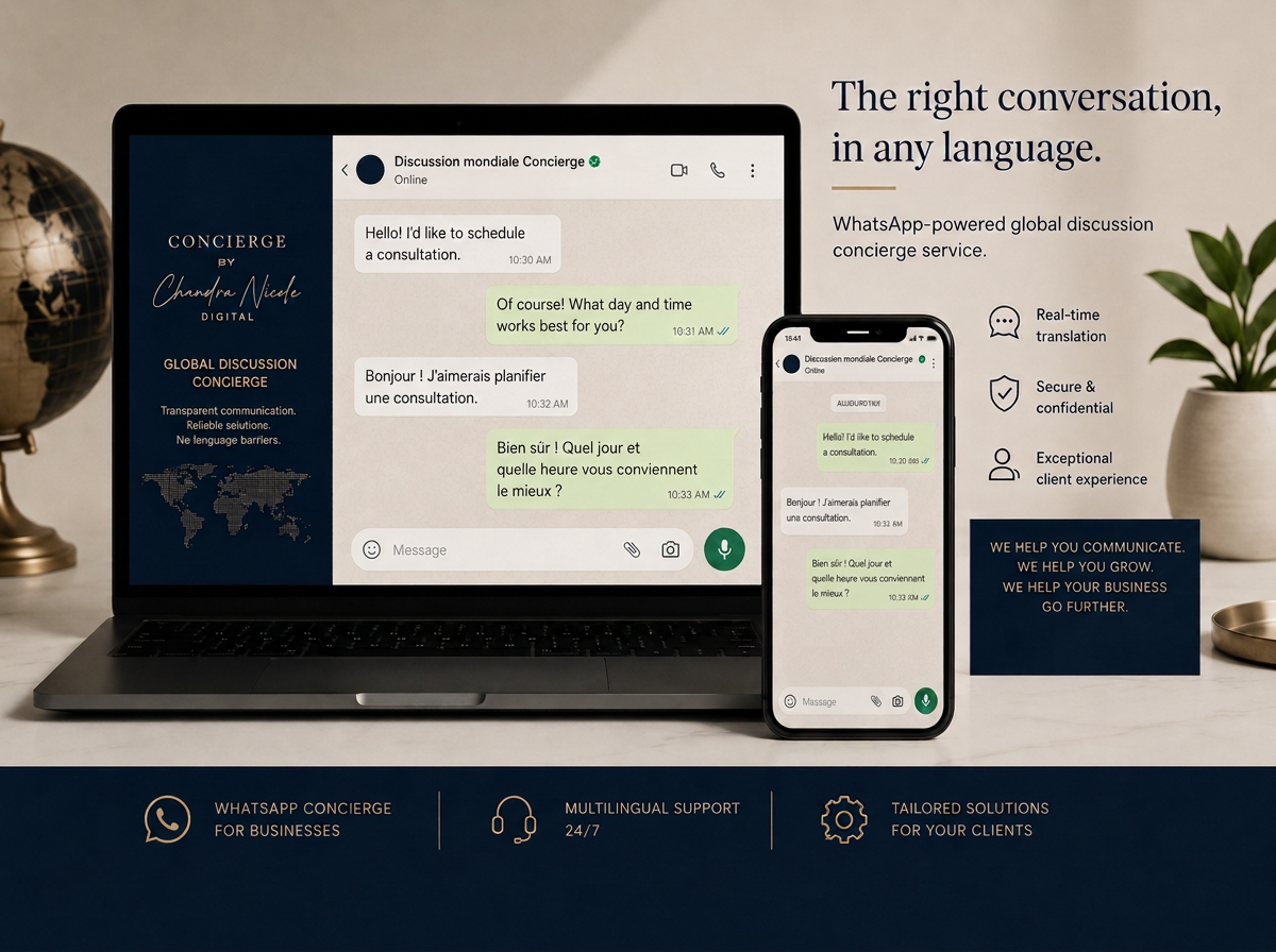 A multilingual client conversation handled inside WhatsApp